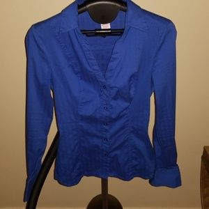 Blue long sleeve button down